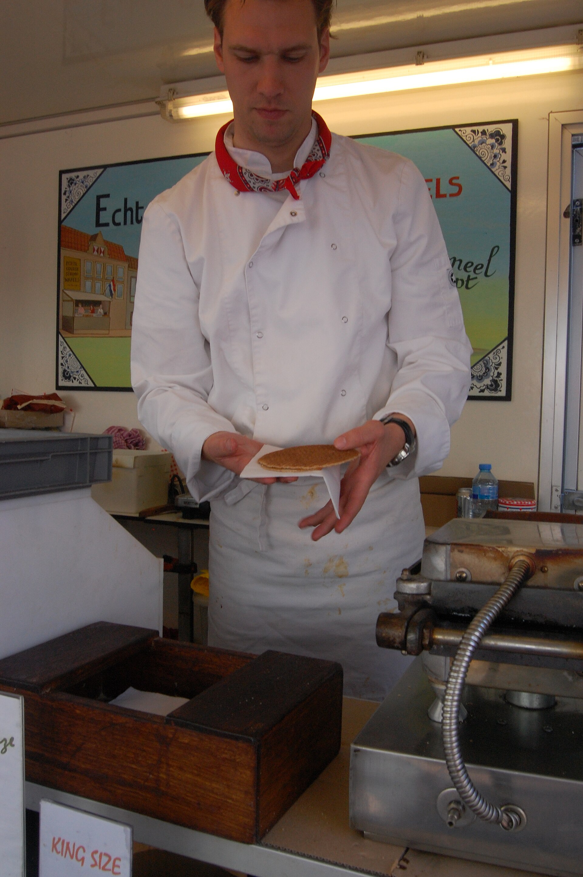 Stroopwafels op de marktkraam